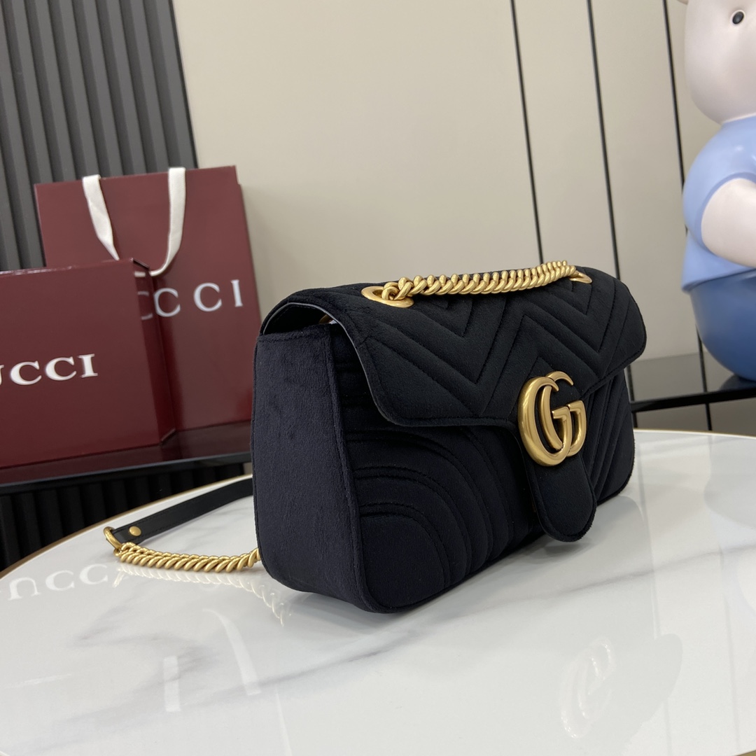 Gucci GG Marmont Velvet Shoulder Bag 443497-K4D2T-1000