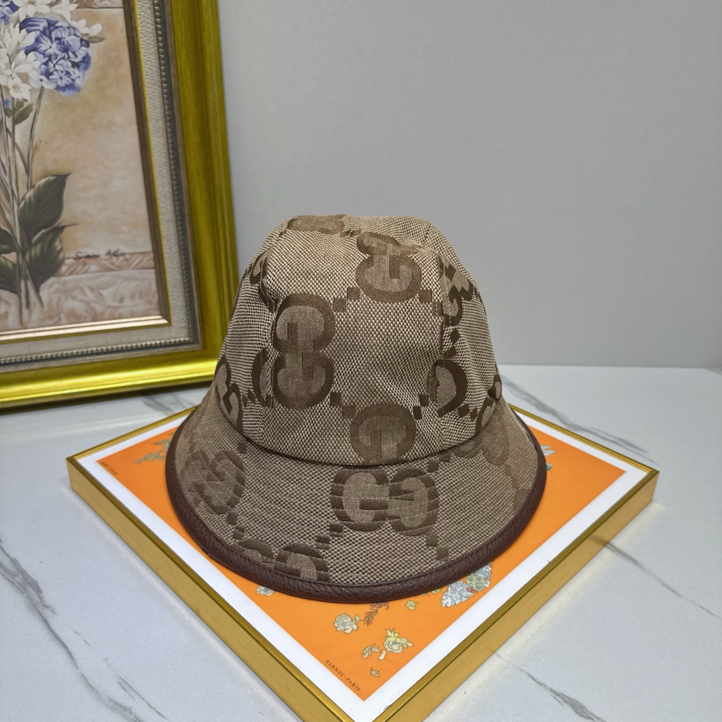Gucci Brown GG Bucket Hat - Gucci Brown GG Jacquard Bucket Hat