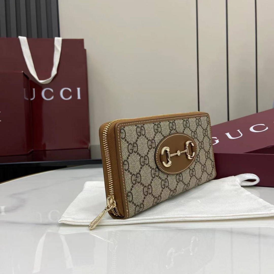 GUCCI GG Supreme Monogram Azalea Calfskin Horsebit 1955