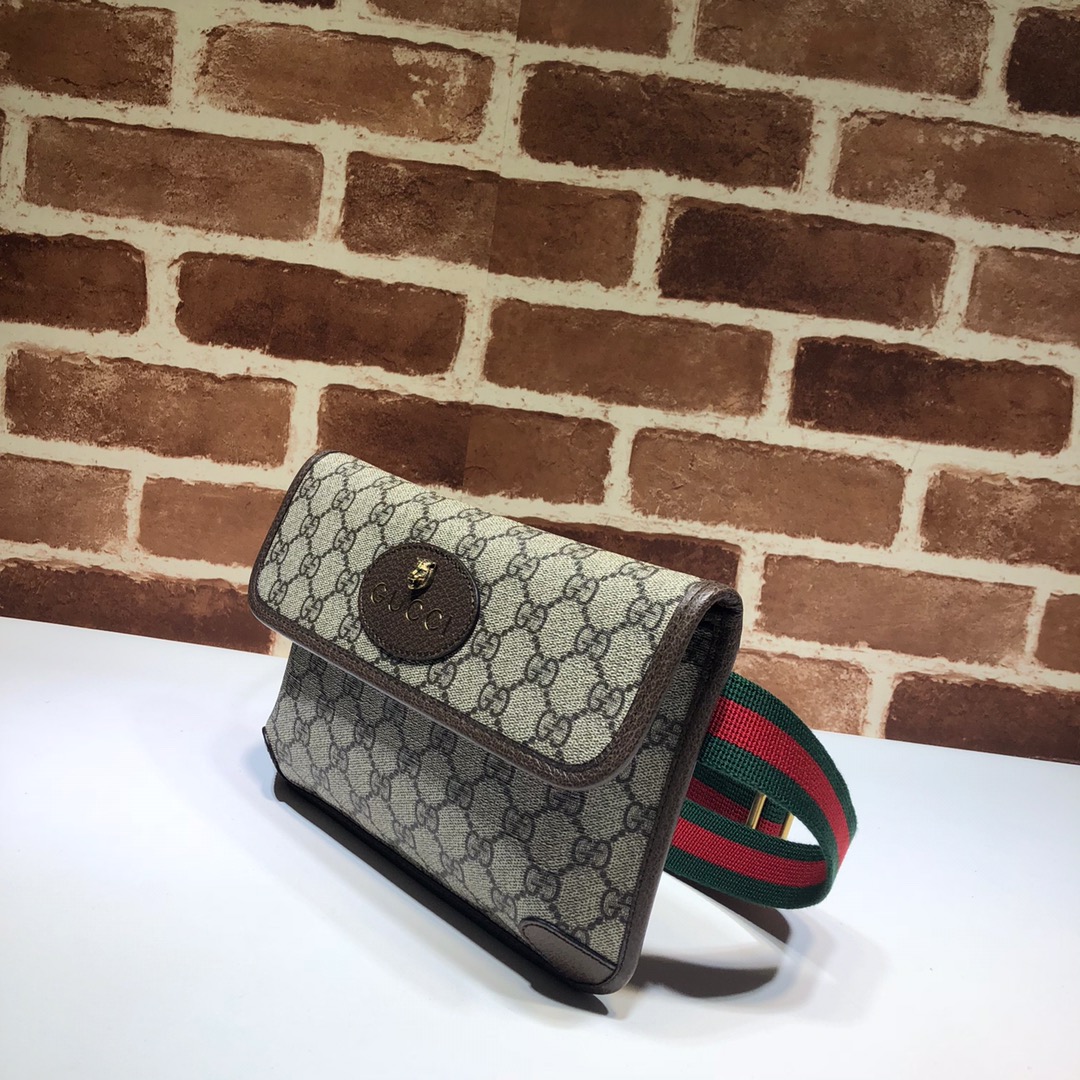 GUCCI GG Supreme Monogram Neo Vintage Web Belt Bag