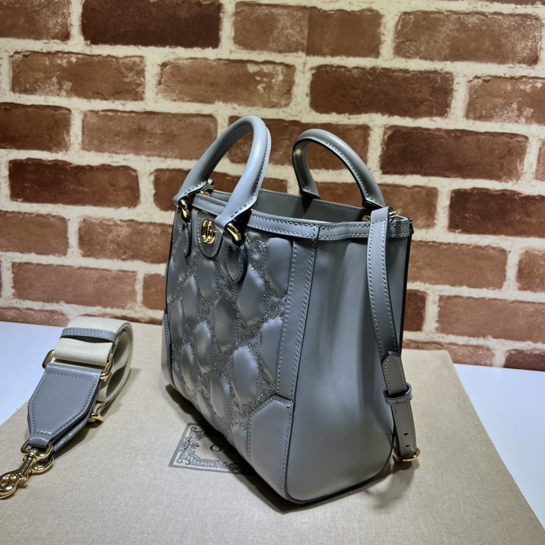 Gucci GG Top Handle Bag - Grey Handle Bags, Handbags