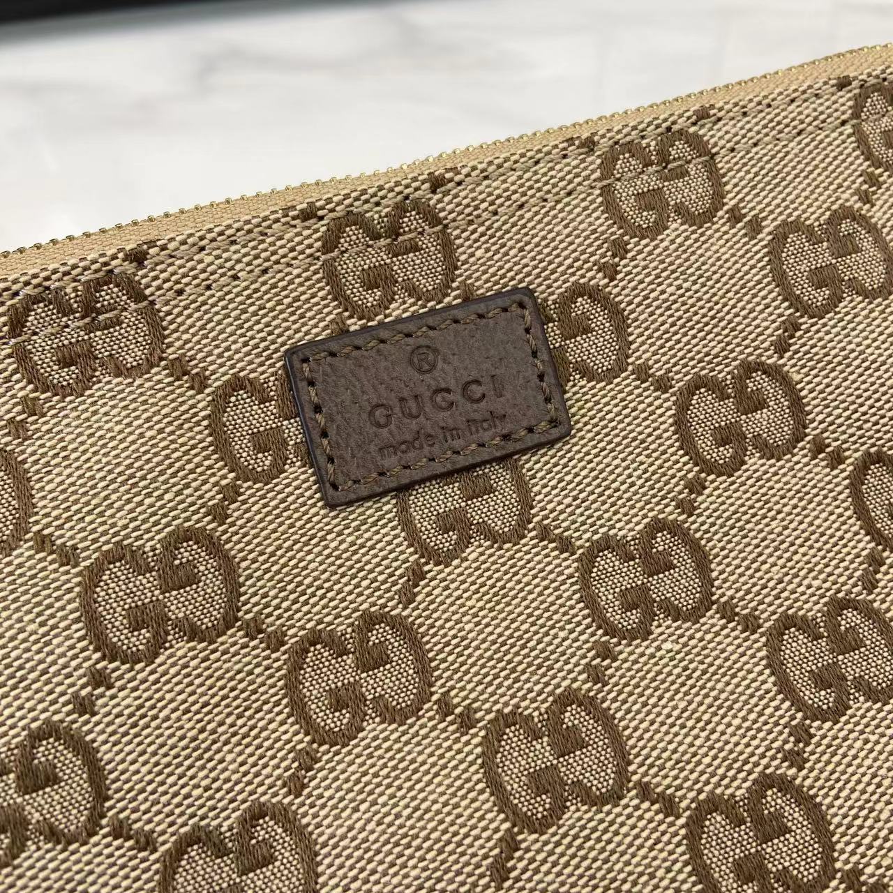Gucci Giglio large tote bag in beige and brown GG canvas