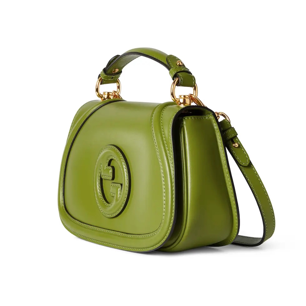 Gucci Gucci Blondie medium top handle bag in Green Leather