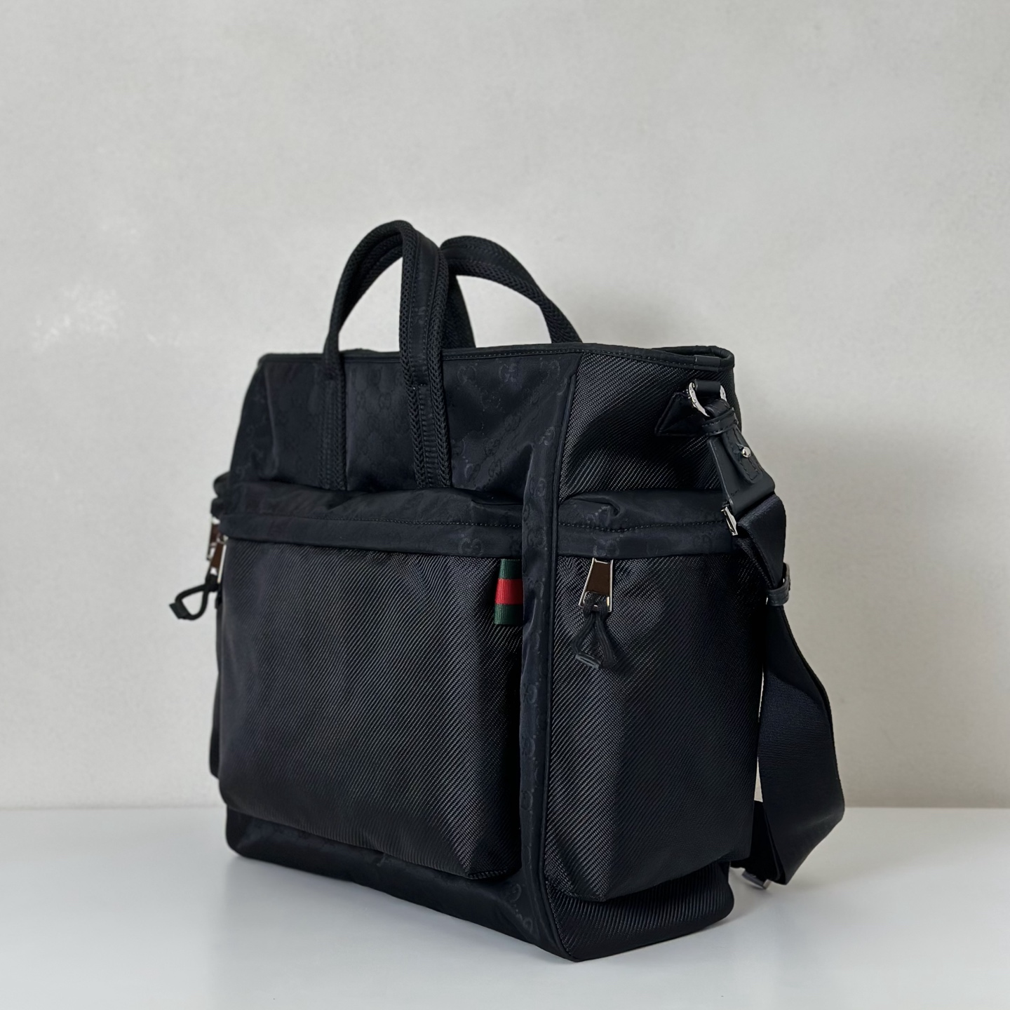 Gucci Gucci Nexus large tote bag in black GG nylon | GUCCI