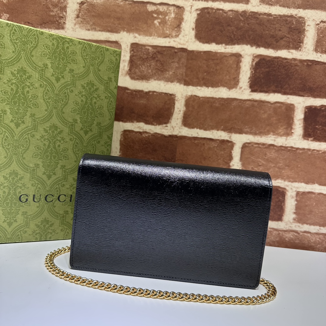 Gucci Gucci Script chain wallet for Women - Black in Kuwait