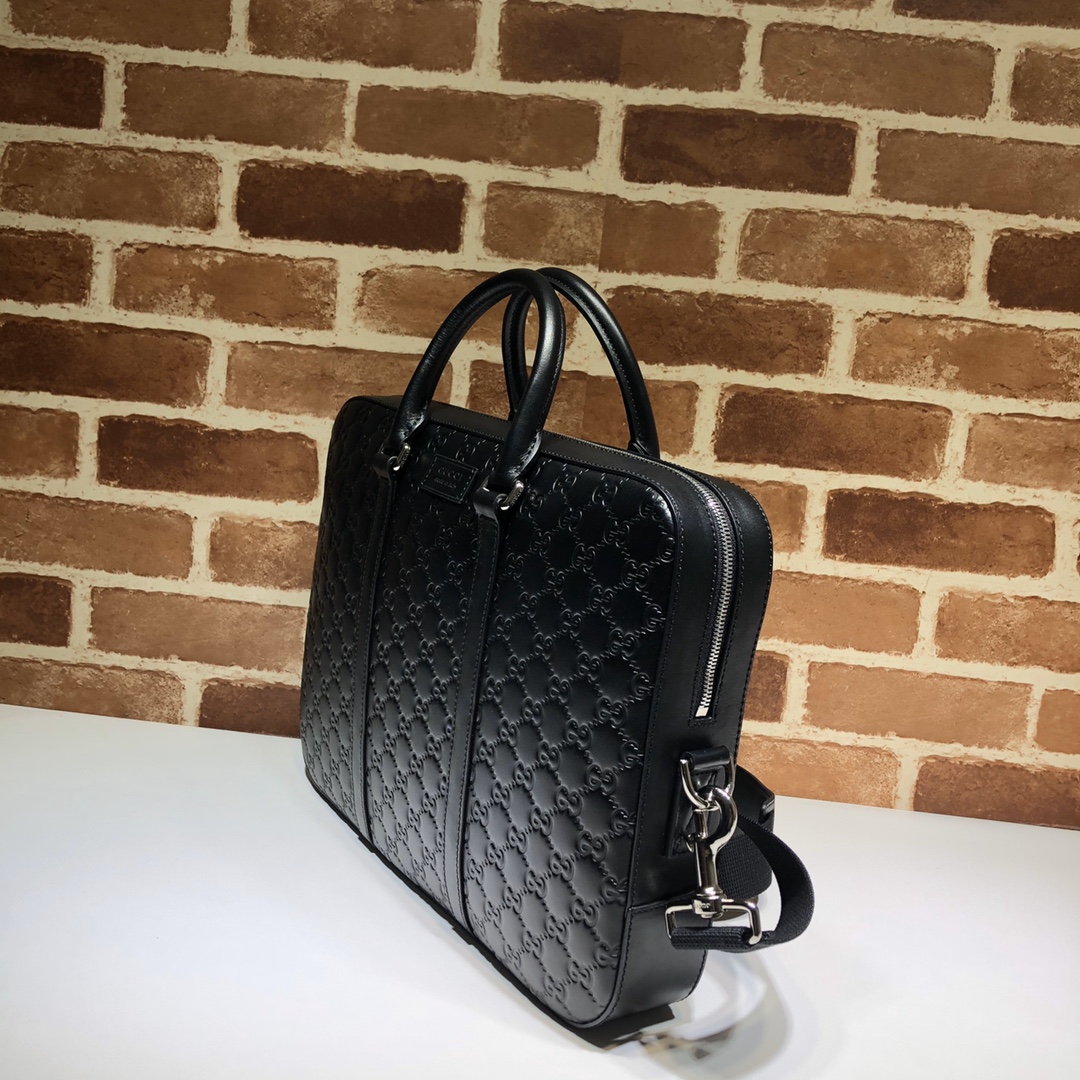 Gucci Guccissima Leather 2WAY Businessbag Black ...
