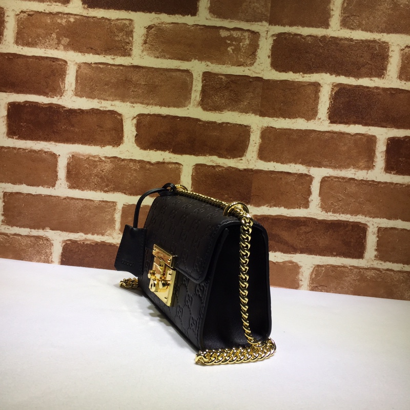 GUCCI Guccissima Padlock GG Small Chain Shoulder bag