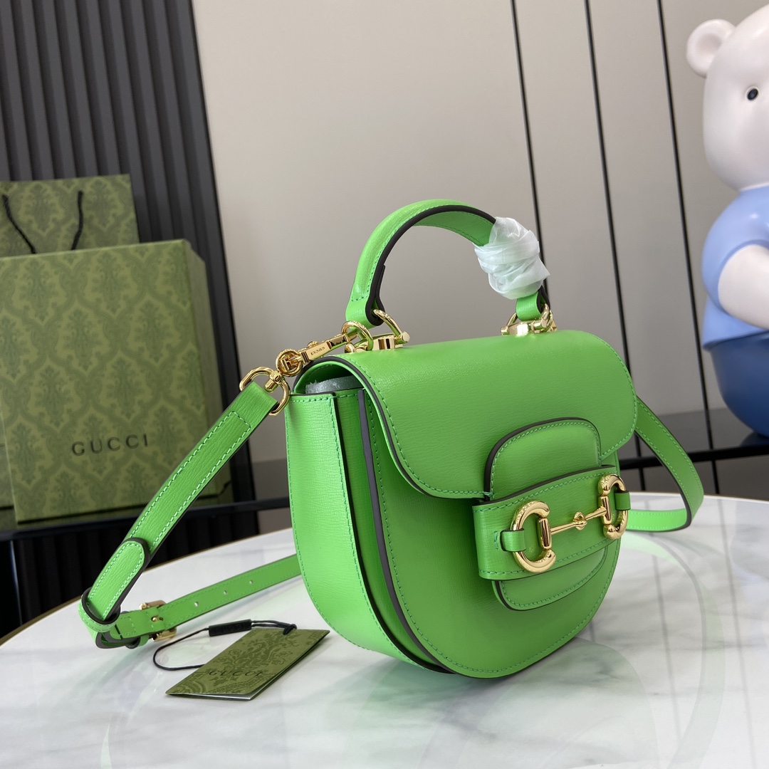 Gucci Horsebit 1955 mini green women's bag 781387