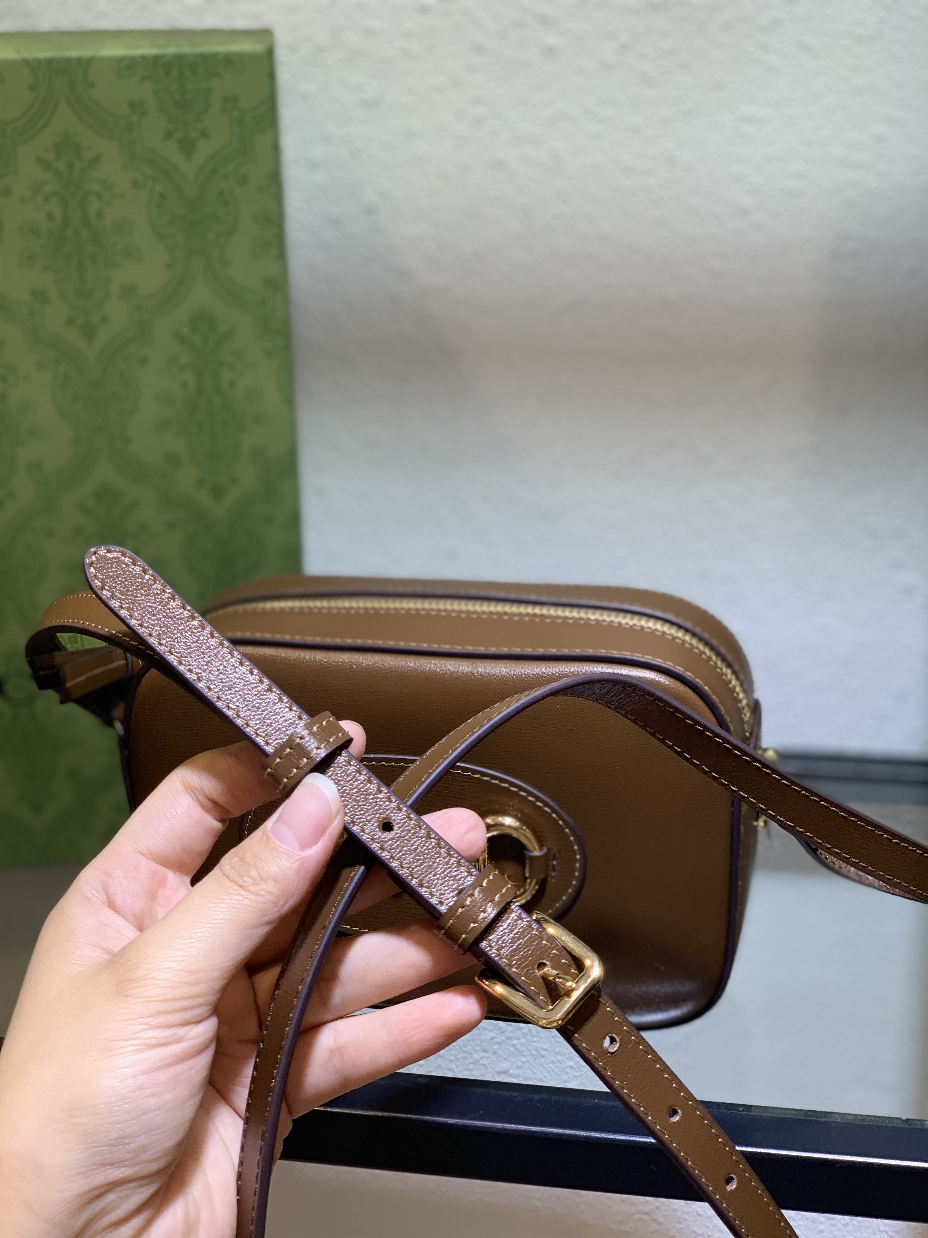 Gucci Horsebit 1955 Camera Bag – Premium Brown Leather 2024