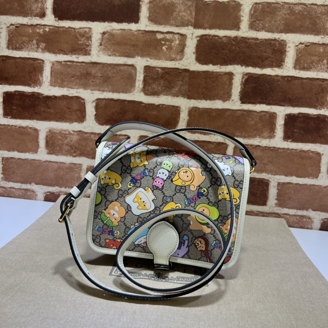 Gucci Interlocking G Animal Printed Mini Carnation