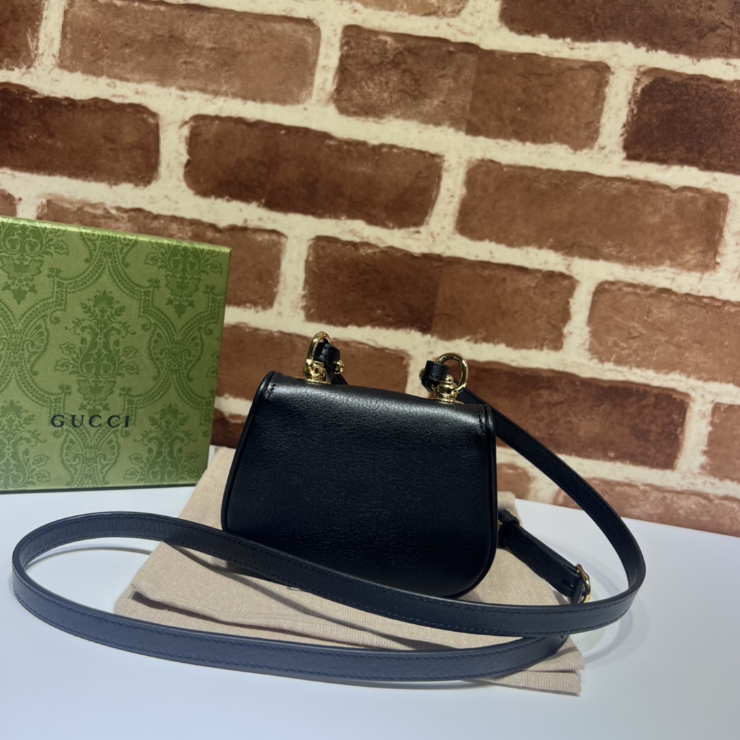 Gucci Interlocking G Blondie Mini - Black Crossbody Bags, Handbags - GUC1713389