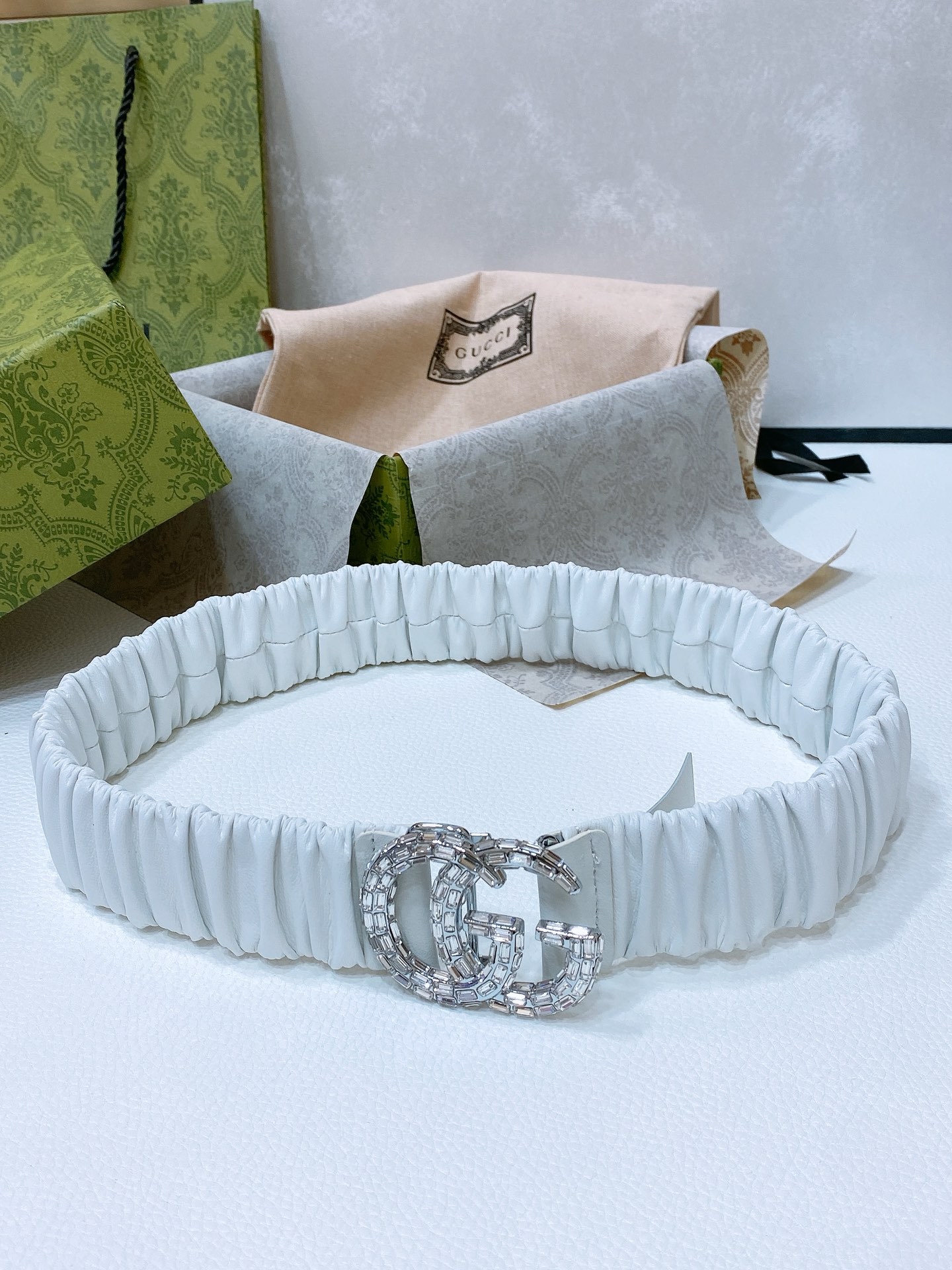 Gucci Interlocking G crystal-embellished brooch