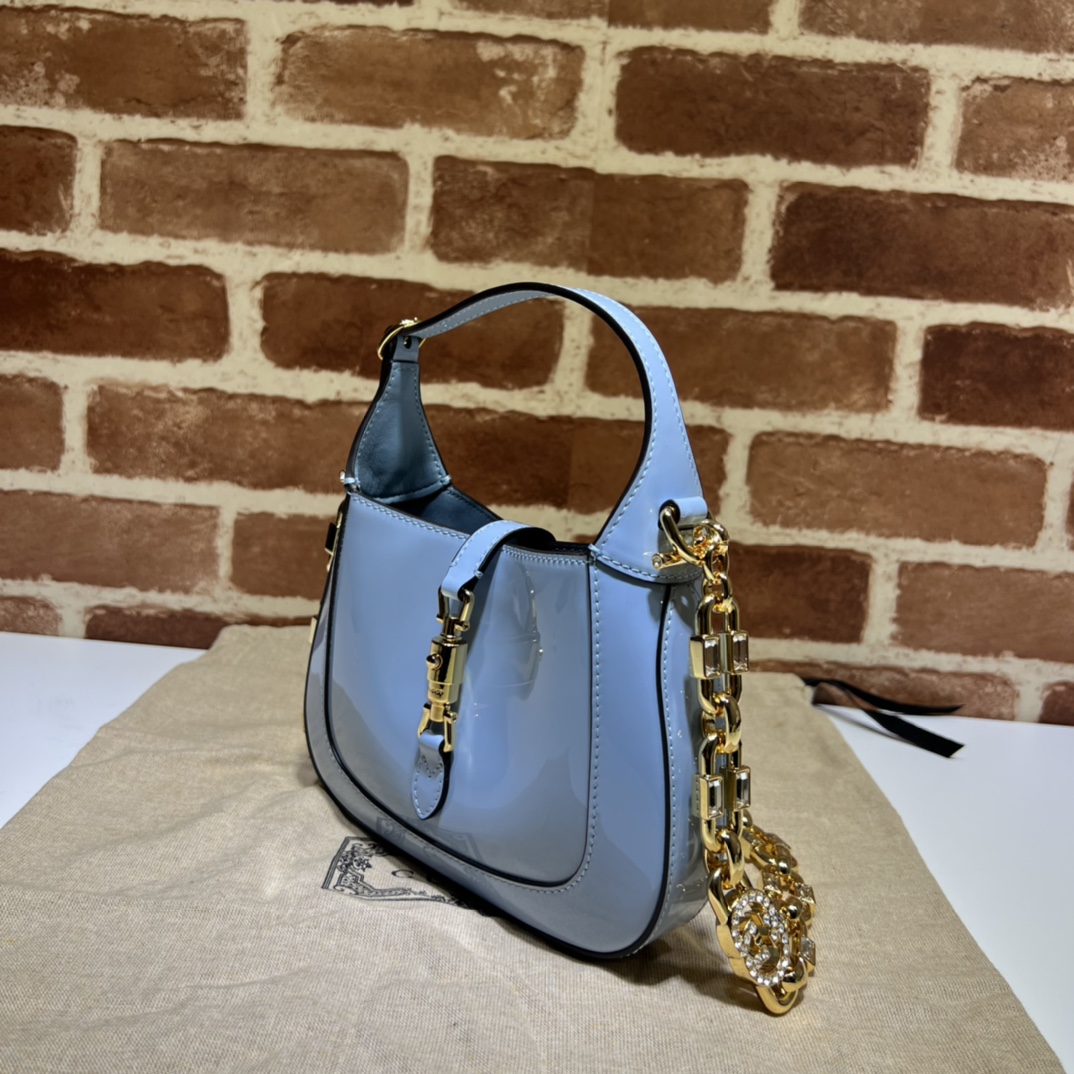 Gucci Jackie 1961 medium bag in light blue leather | GUCCI®