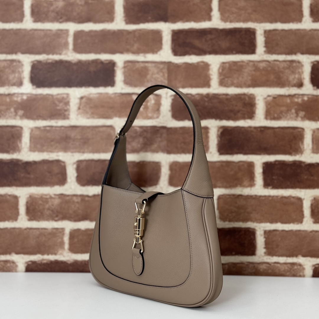 Gucci Jackie 1961 medium bag in taupe leather | GUCCI