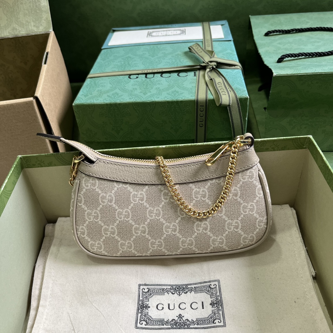 Gucci Kleine Ophidia Handtasche 735132 FABLE 9442 Women's Shoulder Bag gray