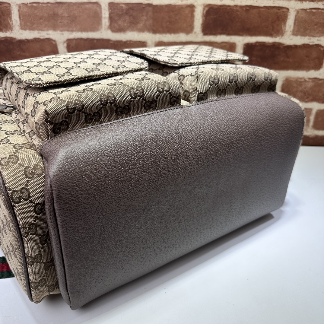 gucci Large changing bag in beige and dark brown GG canvas