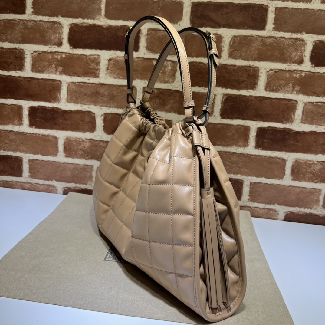 Gucci Leather Large Deco Hobo w/Tags - Neutrals Hobos