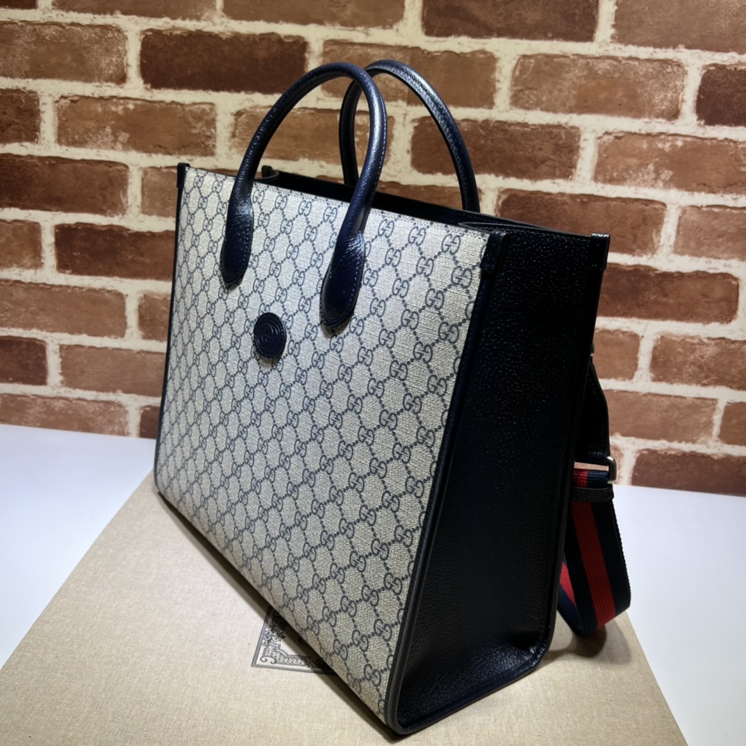 Gucci Medium Blue GG Supreme Canvas Interlocking