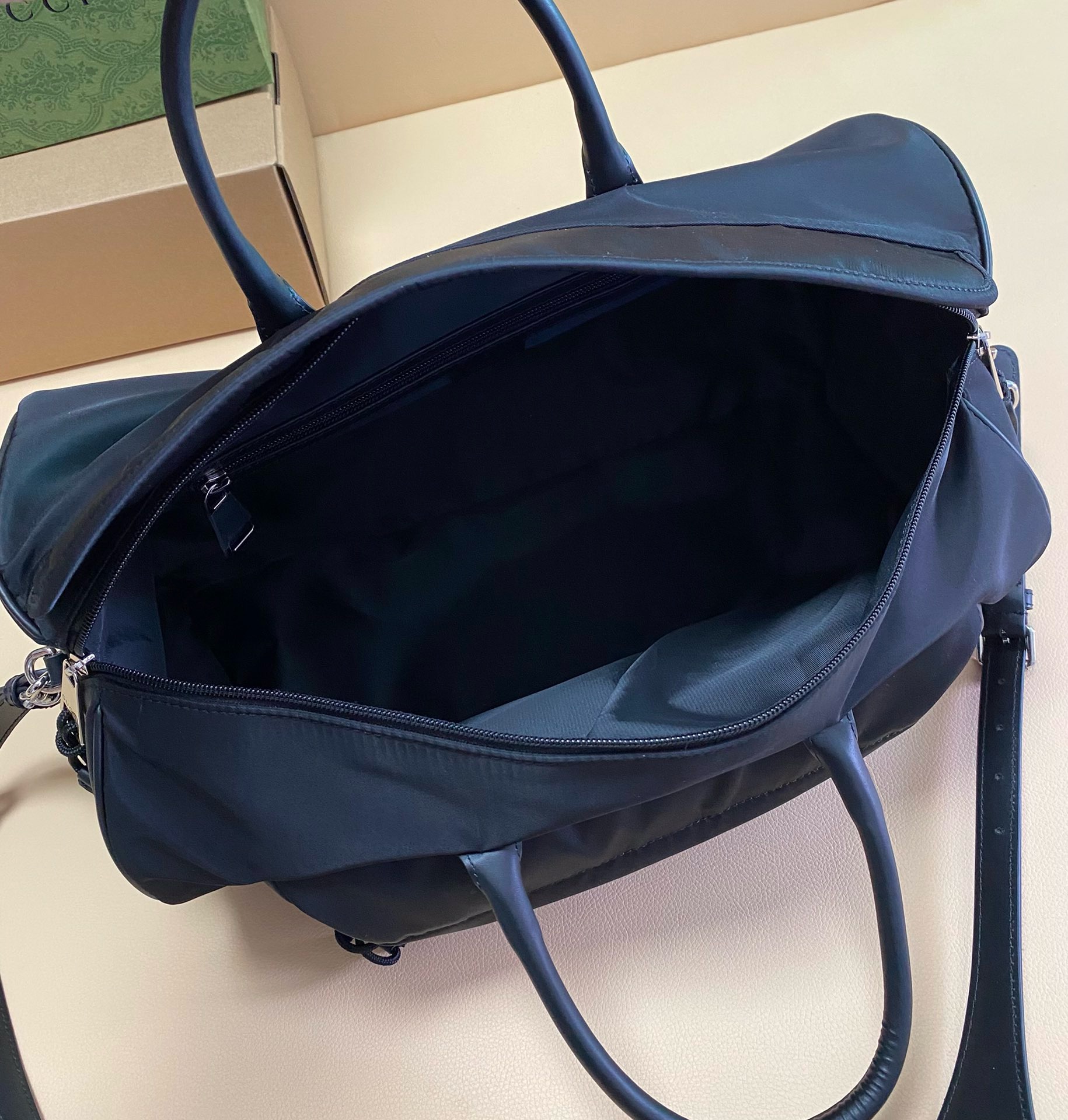 Gucci Navy Fabric Holdall | Ultimate Travel Bag for 2024