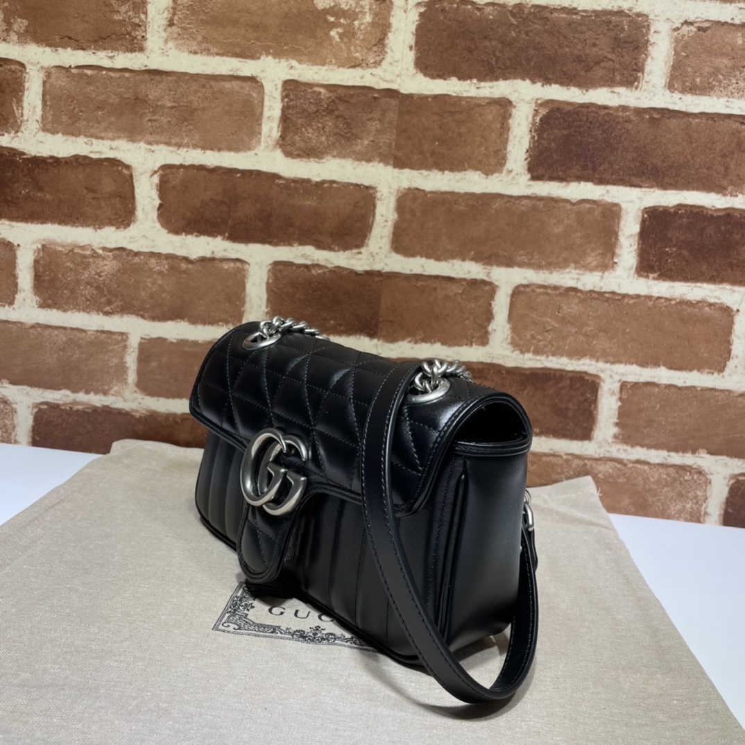 Gucci Mini GG Marmont Shoulder Bag | Black