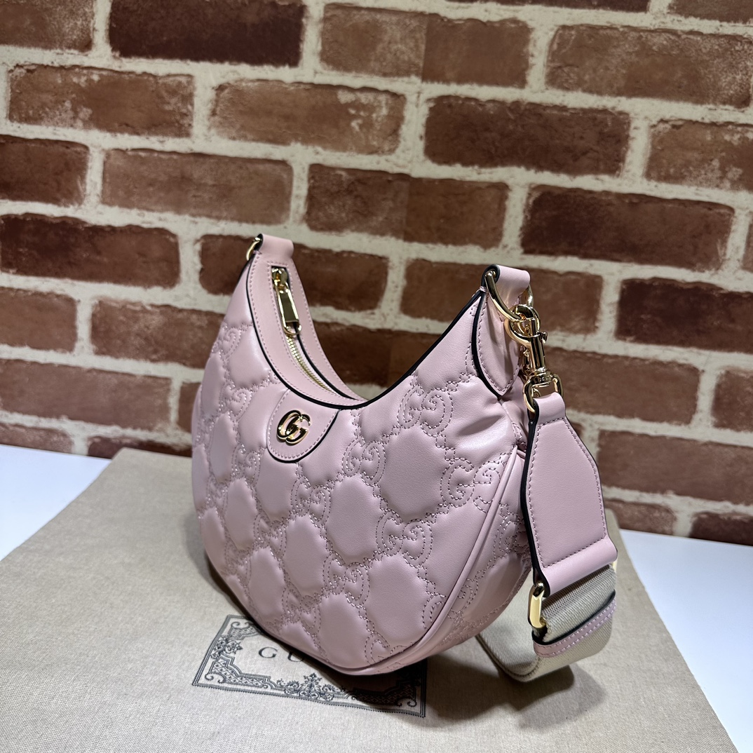Gucci Mini GG Matelassé Shoulder Bag | Pink