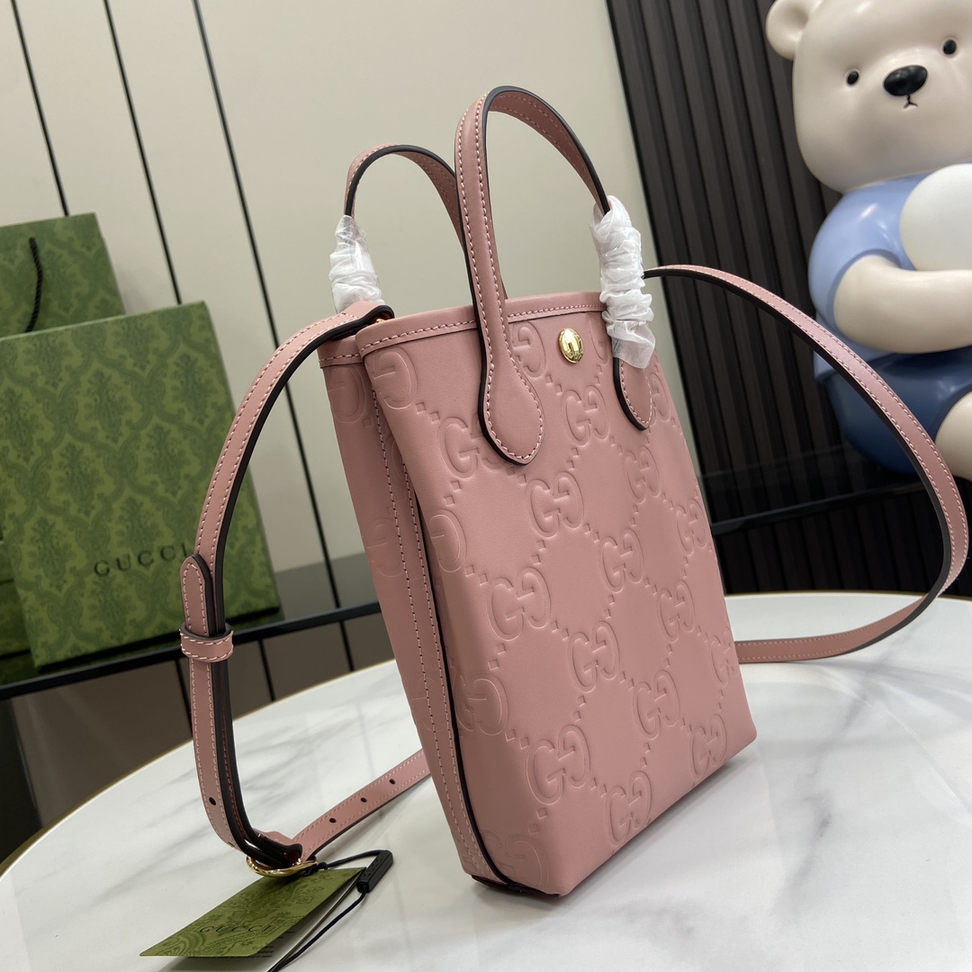 Gucci Mini Gg Super Top-Handle Bag - Pink