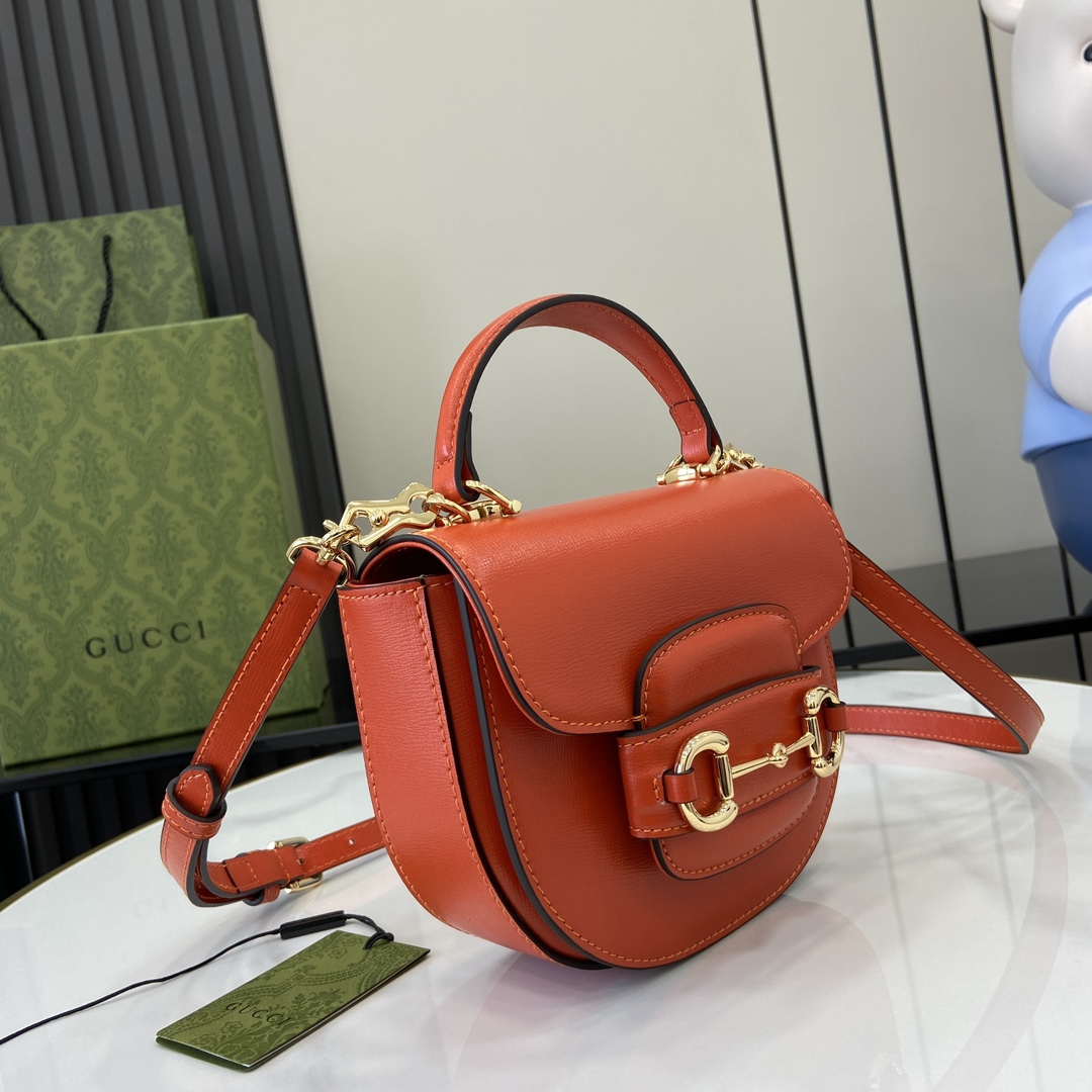 Gucci Mini Horsebit 1955 Tote Bag | Orange