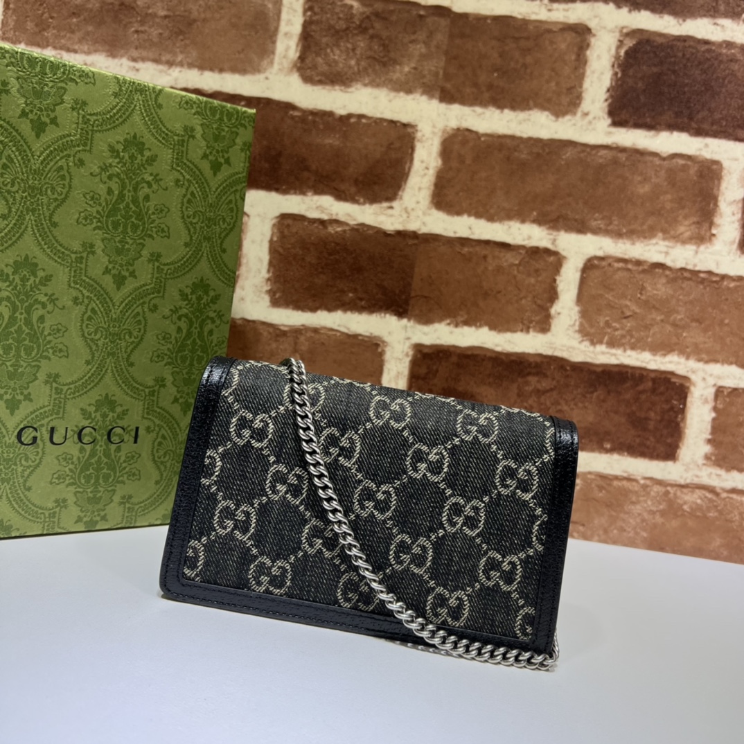 Gucci Nữ Dionysus GG Denim Jacquard 'Black' 476432