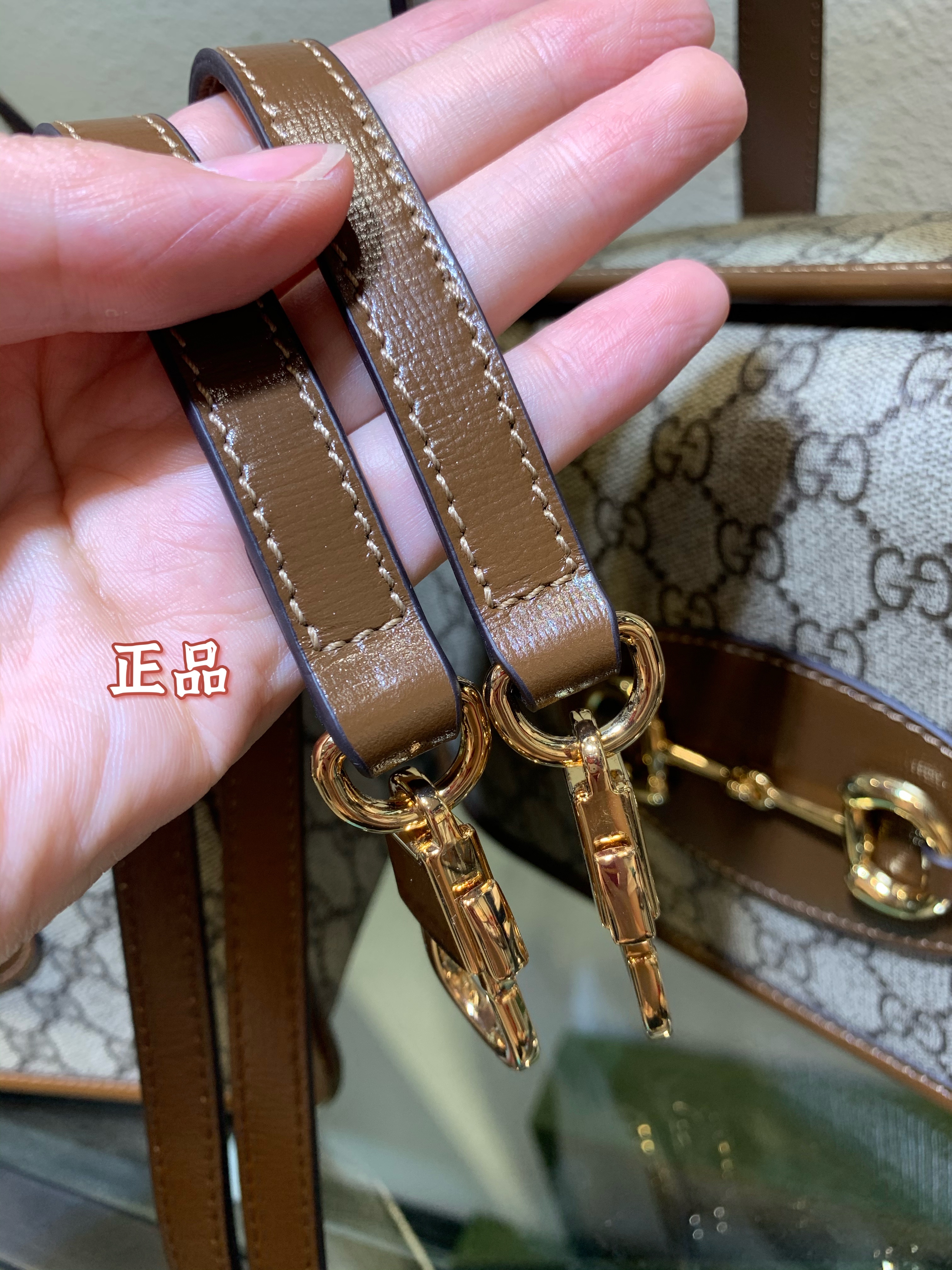 Gucci Nữ Horsebit 1955 Leather 'Beige Brown'
