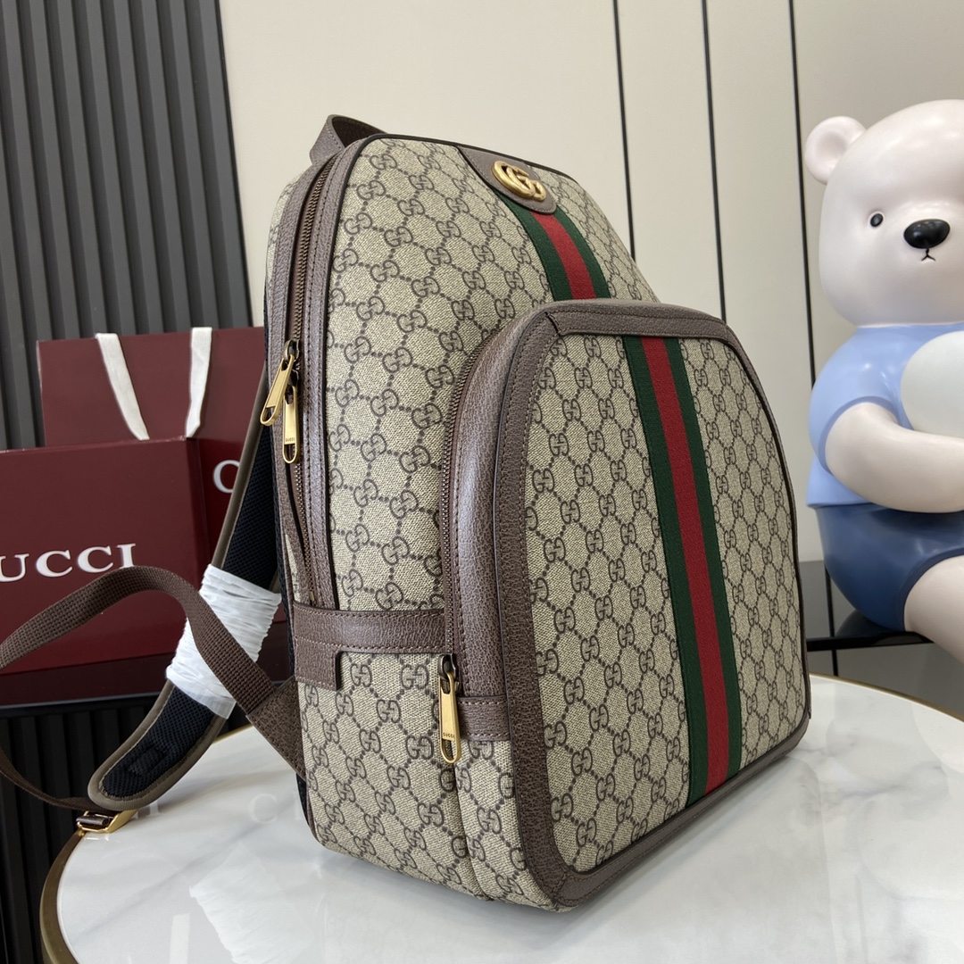 Gucci Ophidia GG Large Backpack Beige Ebony Supreme Canvas Web Stripe | eBay