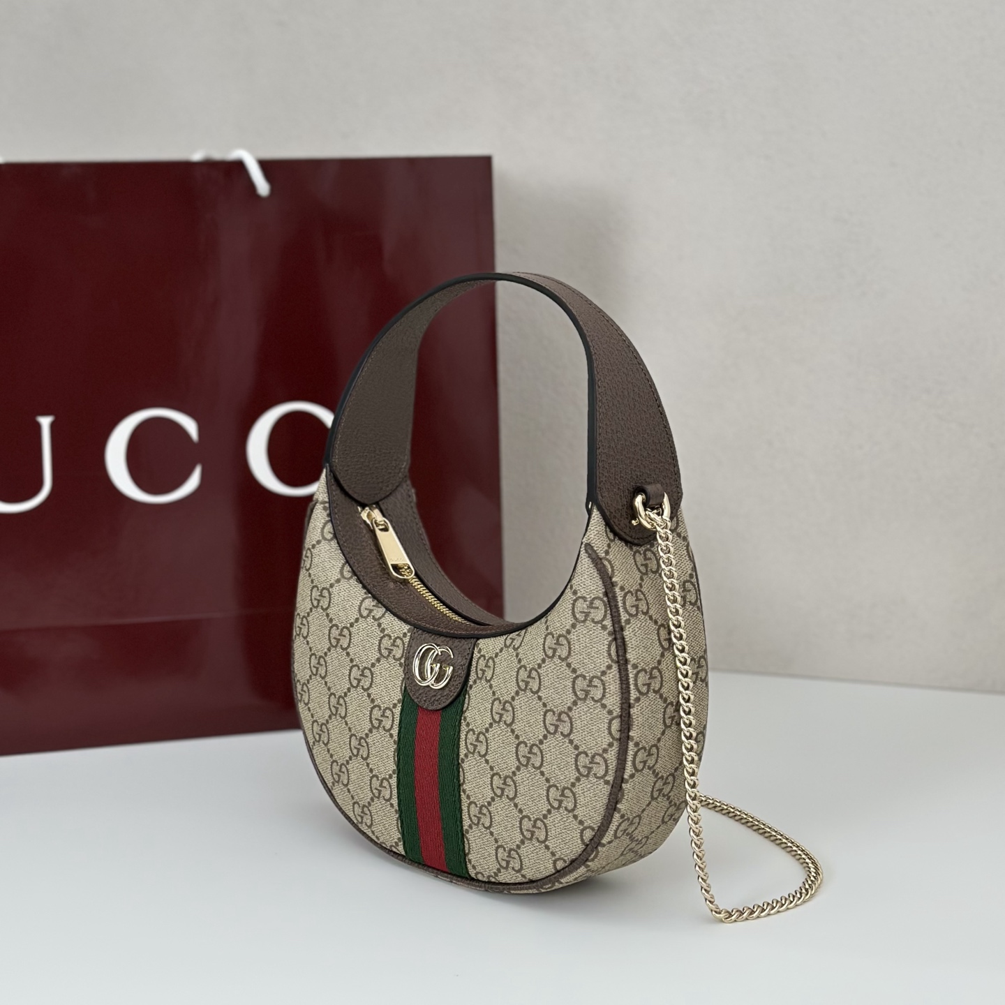 Gucci Ophidia GG Small Shoulder Beige 598125-9IK3T-