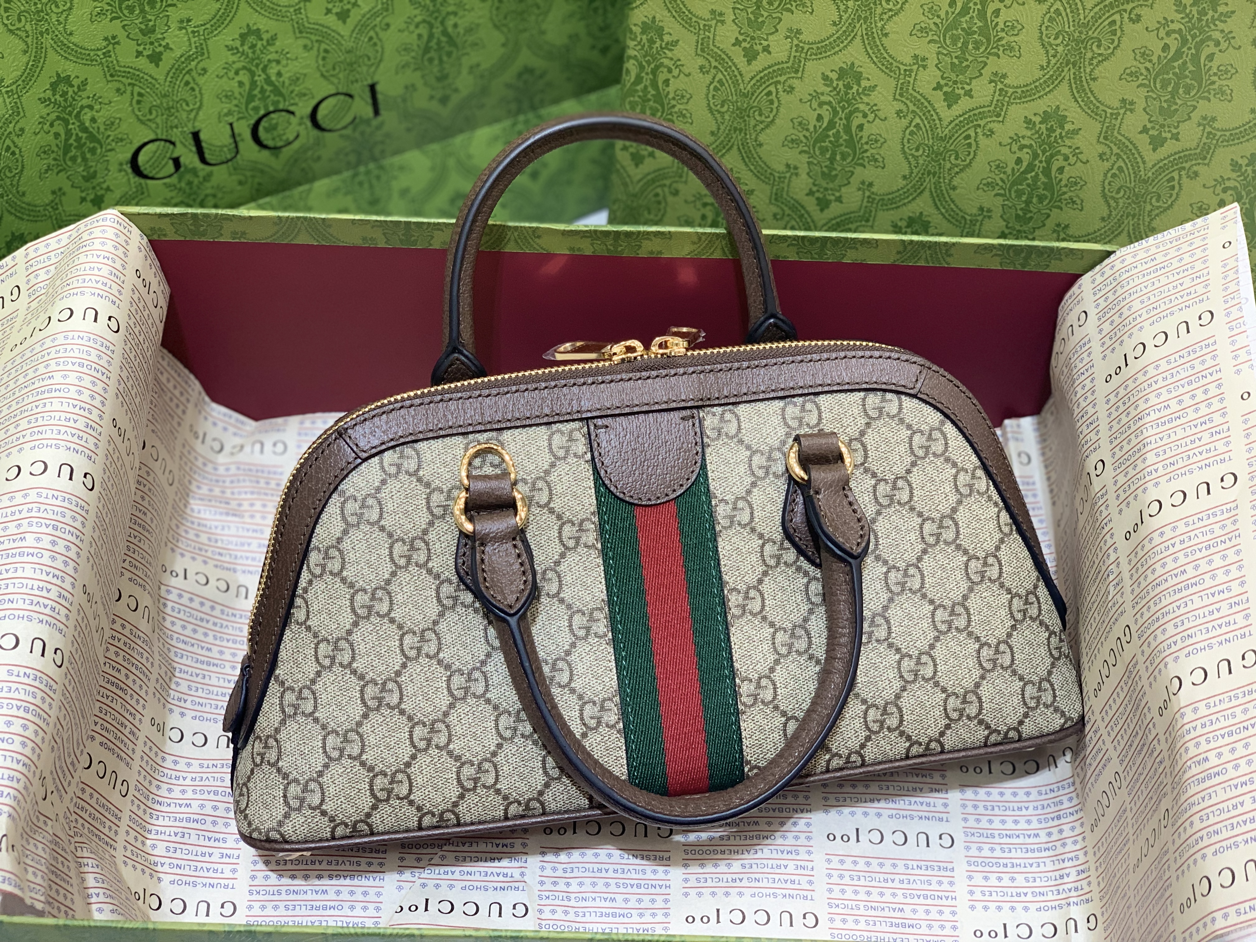 Gucci Ophidia Medium GG Top Handle Bag