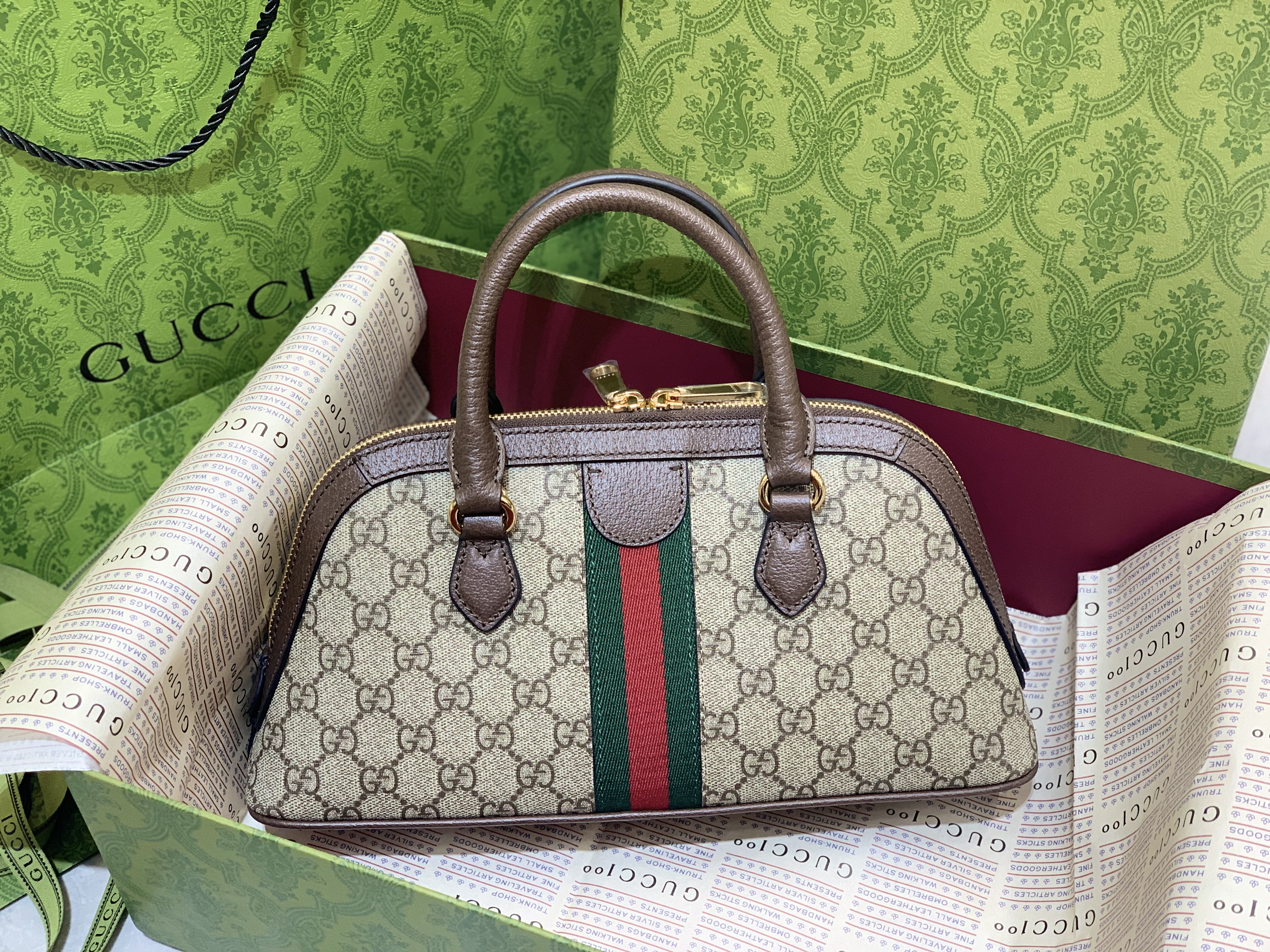 Gucci Ophidia Medium GG Top Handle Bag