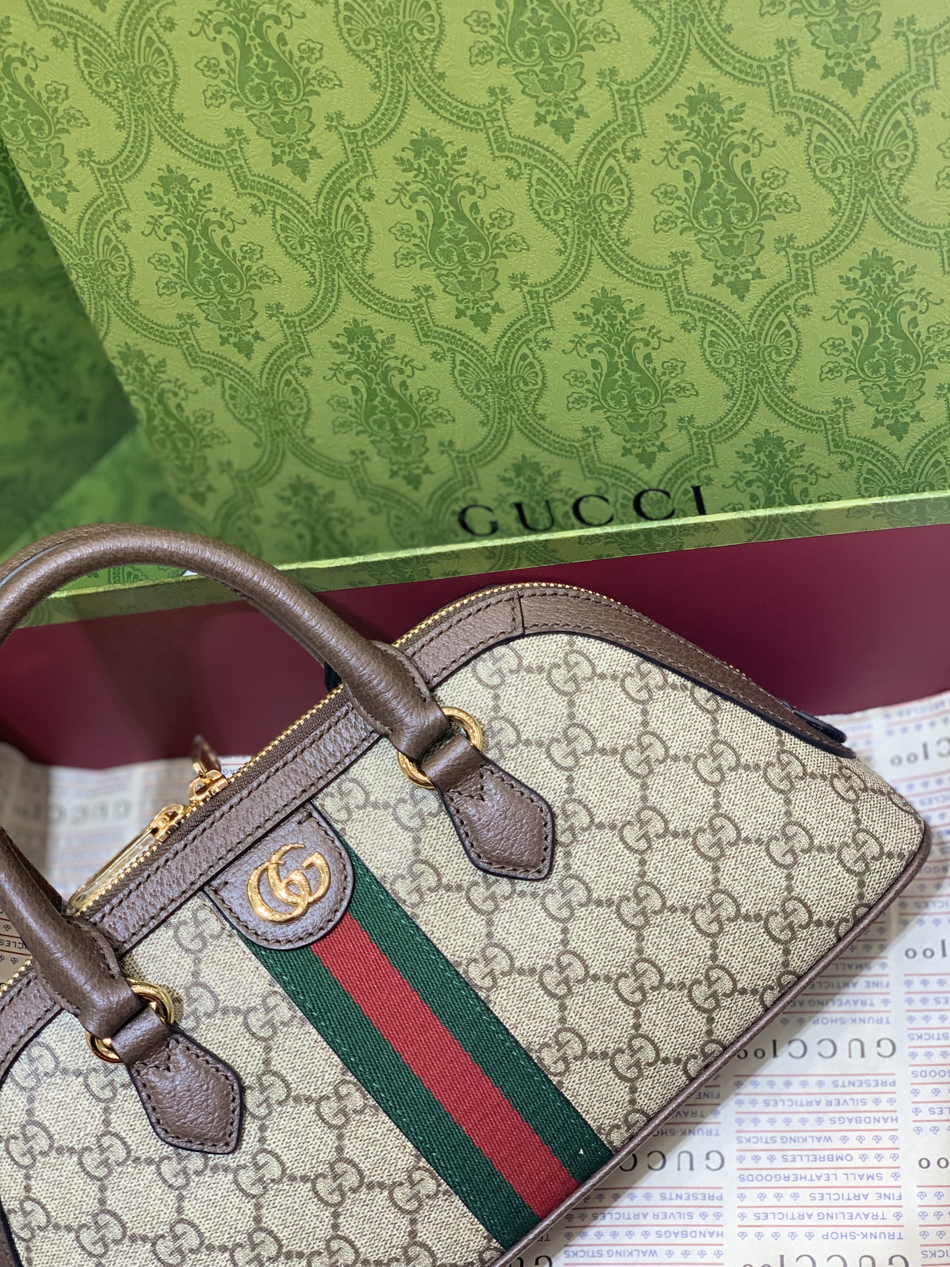 Gucci Ophidia Medium GG Top Handle Bag