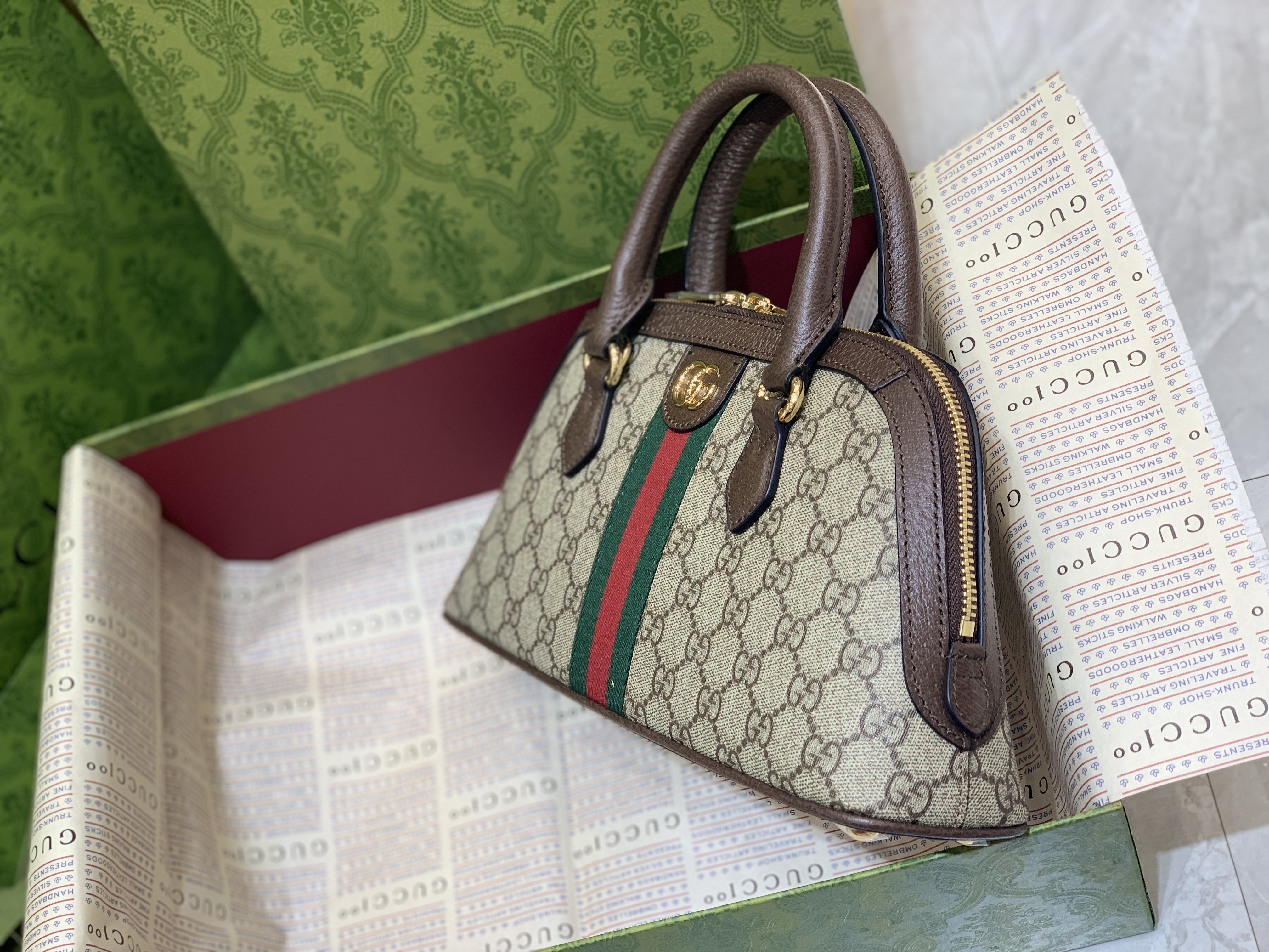 Gucci Ophidia Medium GG Top Handle Bag