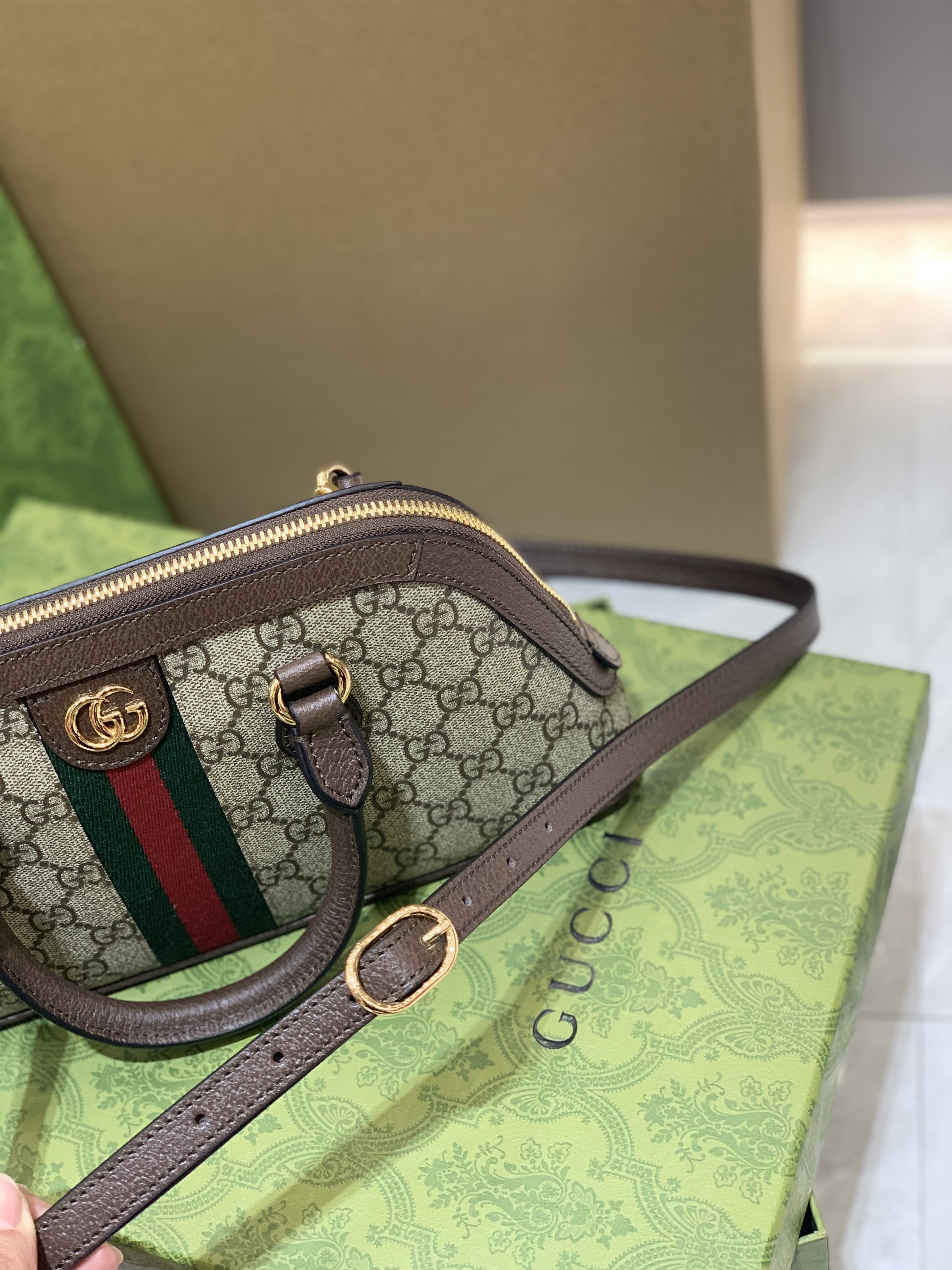 Gucci Ophidia Medium GG Top Handle Bag