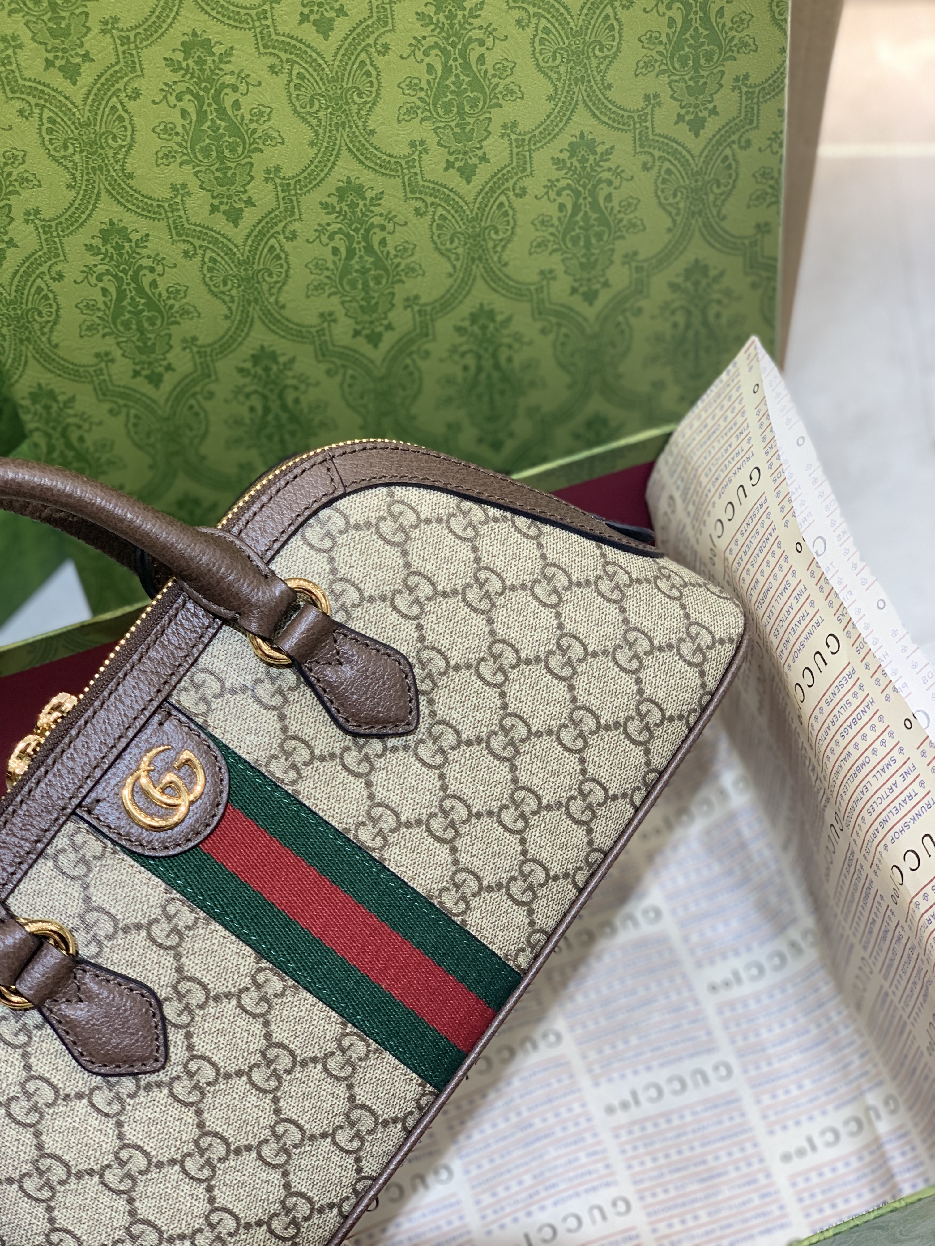 Gucci Ophidia Medium GG Top Handle Bag