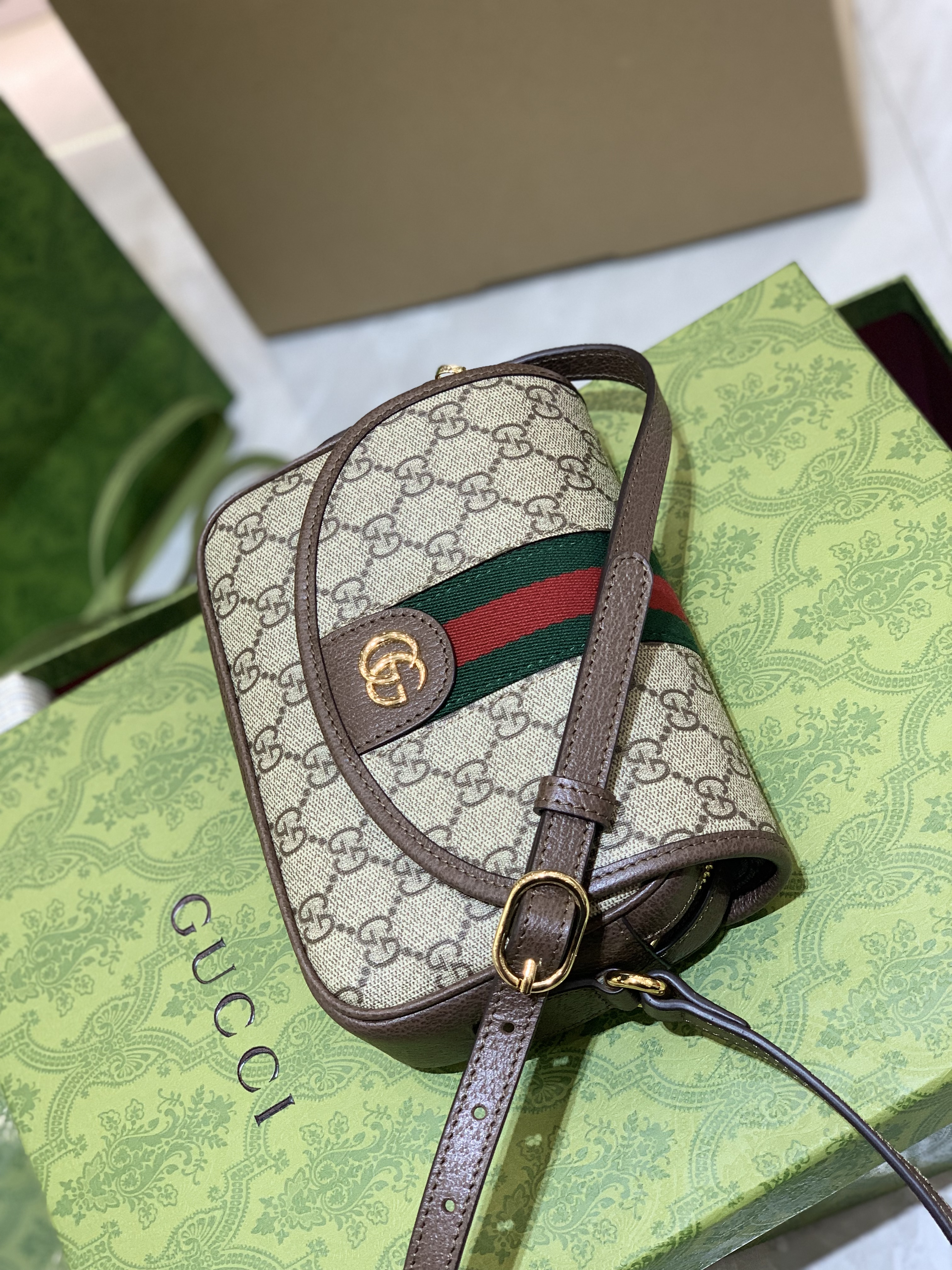 Gucci Ophidia Mini Shoulder Bag 'Beige'