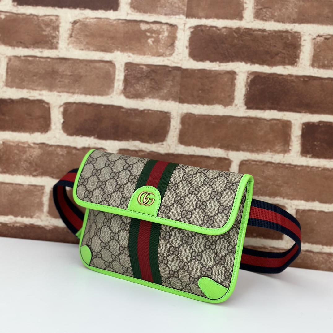 Gucci Ophidia Small Belt Bag Gg Canvas - Beige