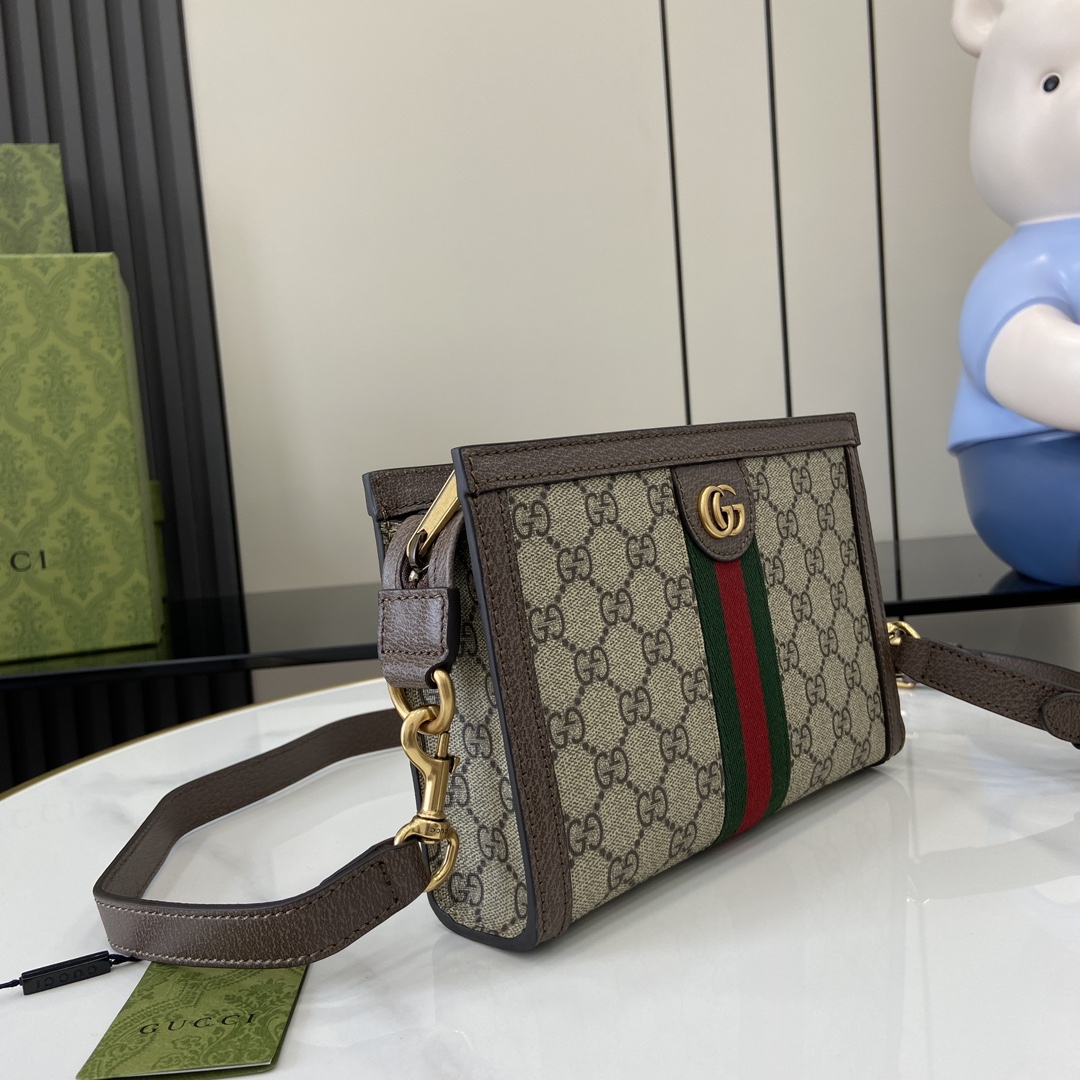 Gucci Ophidia small shoulder bag in Beige GG Canvas | GUCCI