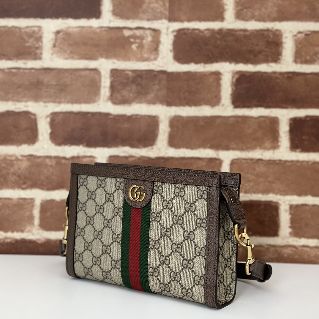 Gucci Ophidia small shoulder bag in Beige GG Canvas | GUCCi
