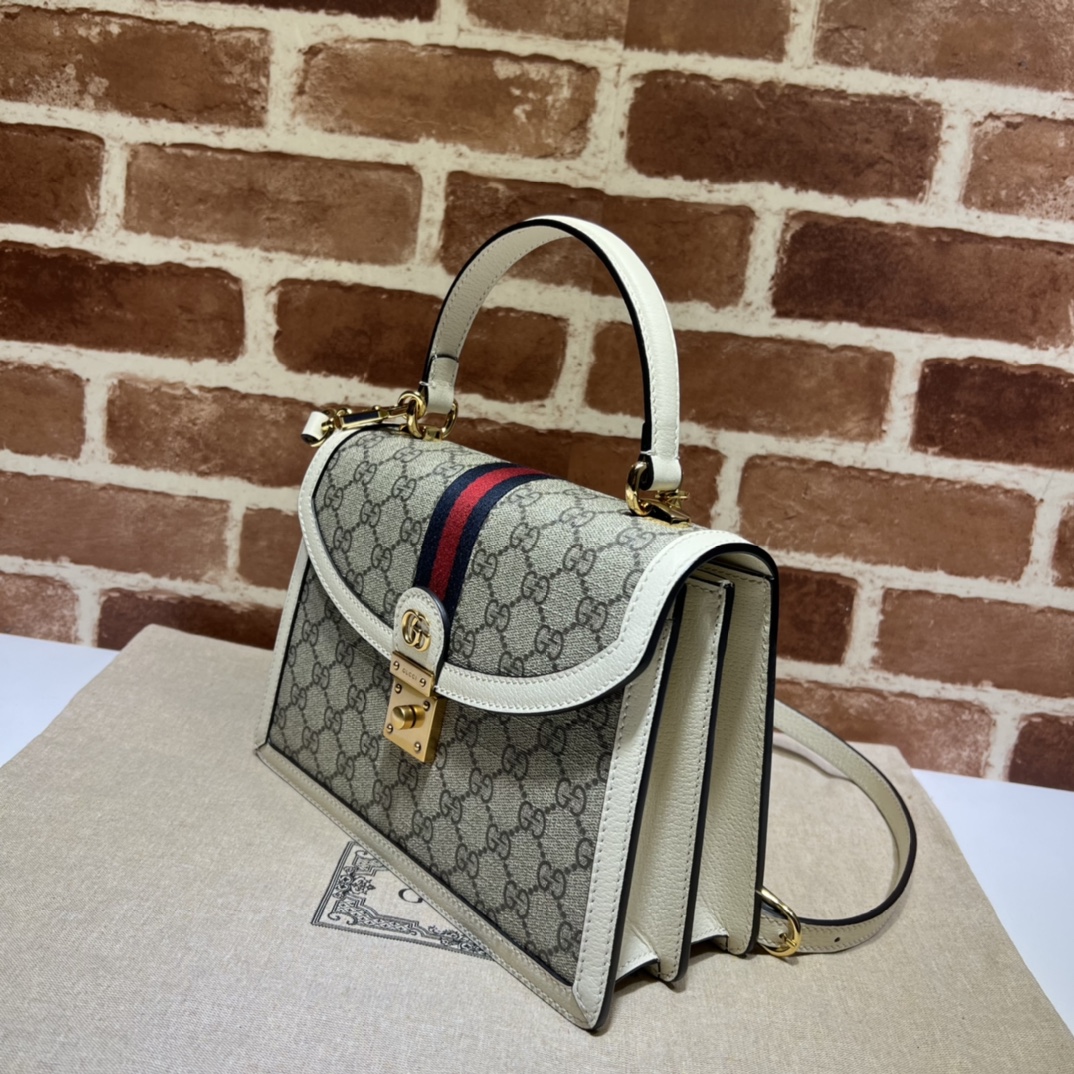 Gucci Ophidia Small Top Handle Bag Beige