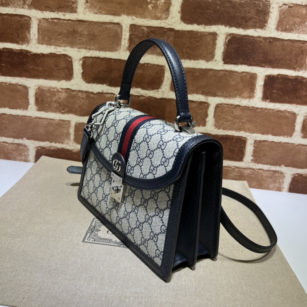 Gucci Ophidia Small Top Handle bag blue Top Quality