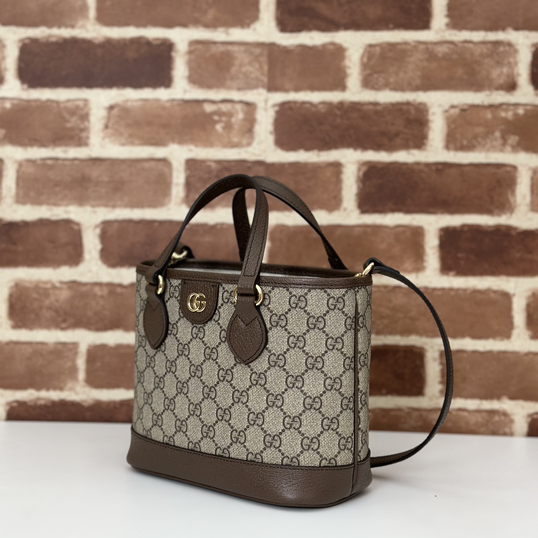 Gucci Ophidia small tote bag in beige and ebony GG Supreme9