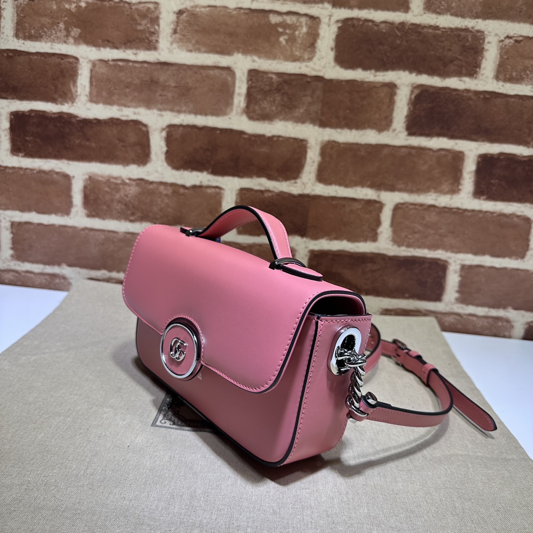 Gucci Petit GG Mini Shoulder Bag Leather Pink 739722 GZl18lsx