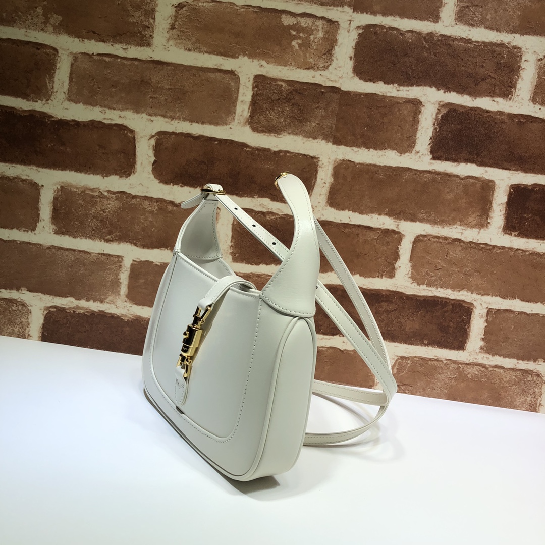 Gucci Pre-Owned 2016-2024 Mini Calfskin Jackie 1961 Crossbody Bag | White |