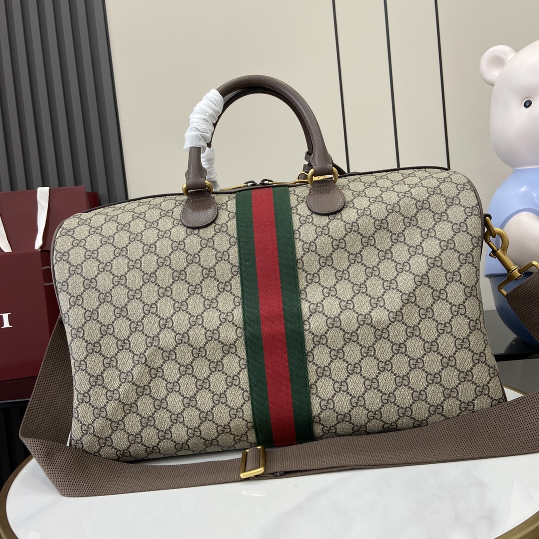Gucci Savoy 547953 9C2ST Boston Bag Brown Beige