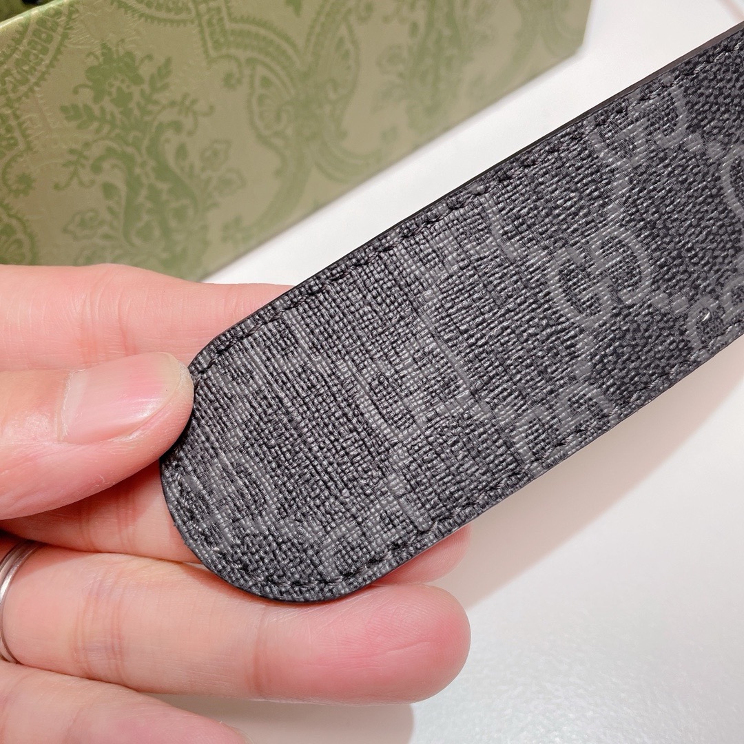 GUCCI Shima Gg Buckle Leather Belt 85 34 114984