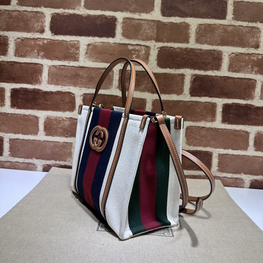GUCCI Shoulder Bag Tote Interlocking G GG Canvas Gold