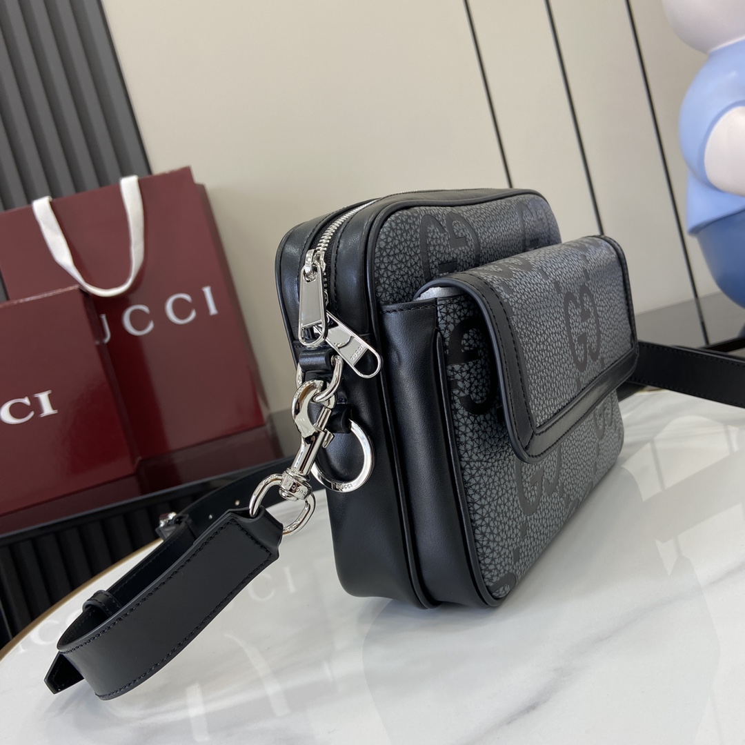 Gucci Small GG Jumbo Messenger Bag | Grey